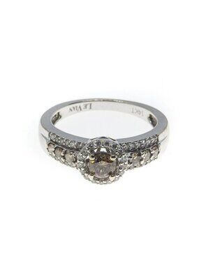 LeVian Chocolate Quartz 5/8 CTW Diamond Ring 14K 585 Strawberry Gold Size 6.5